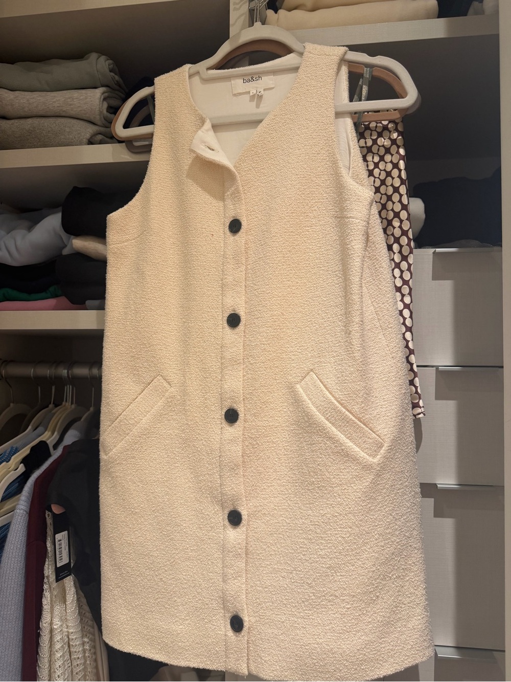 Ba&sh cream mini dress SO CUTE